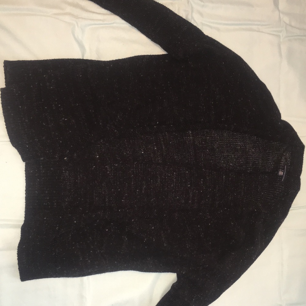 Black and grey knit cardigan